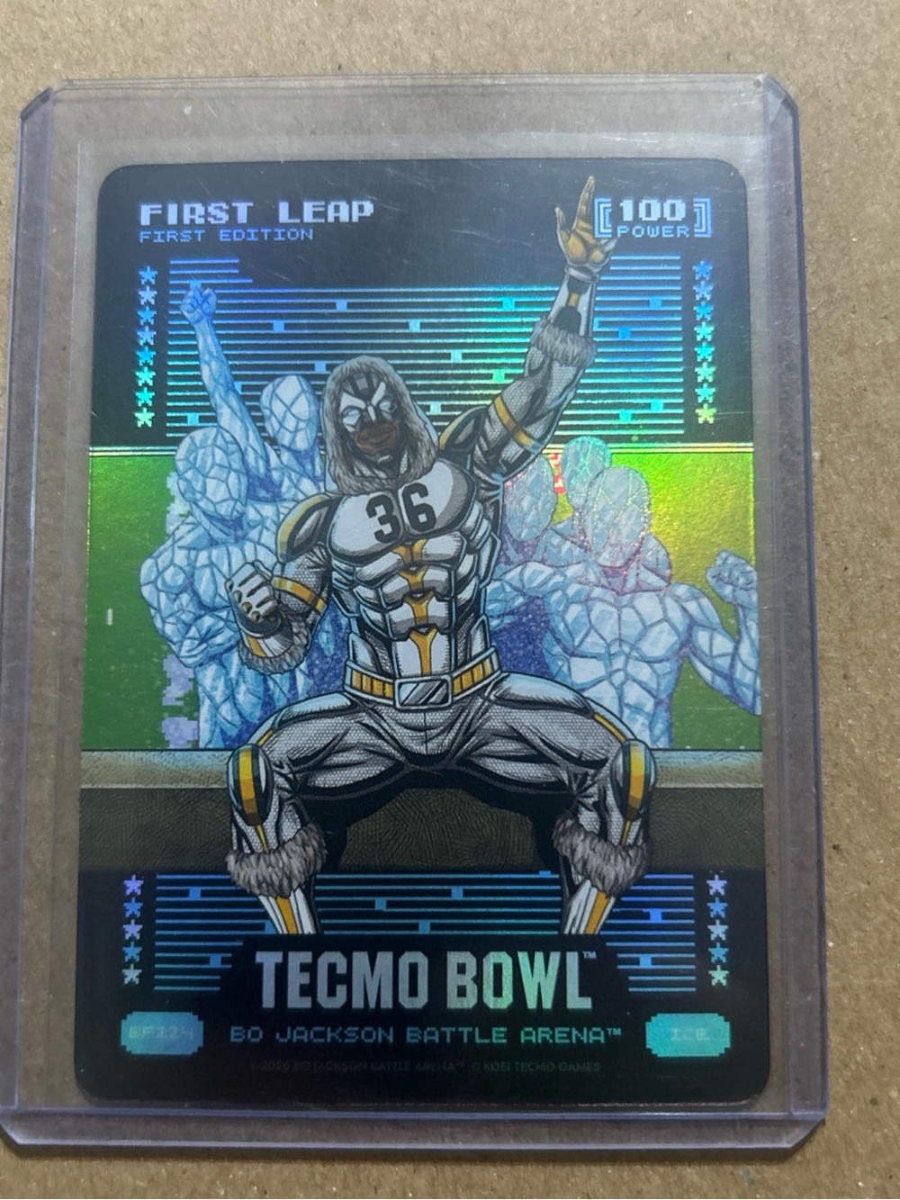 2026 Battle Arena TECMO Bowl First Leap BF224 LeRoy Butler 100 Ice With Bonuses